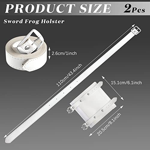 Jecery 2 peças Katana espada suporte de couro bainha bainha espada cinto ajustável coldre cinto duas