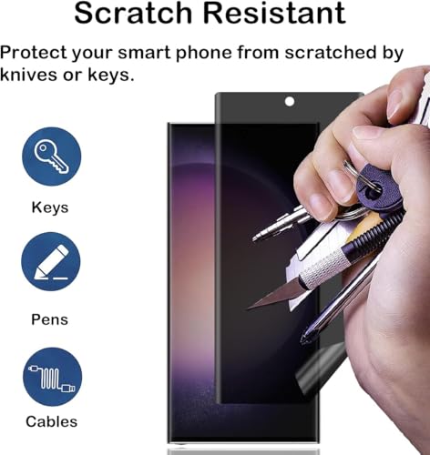 Image of ZARALA Privacy Hydrogel Screen Protector for Samsung Galaxy S23 Ultra 5G /Galaxy S22 Ultra 5G Anti-Spy Flexible TPU Private Protective Film, Anti-Scratch Anti-Peeping Ultra-Thin Soft Hydrogel Protective Film