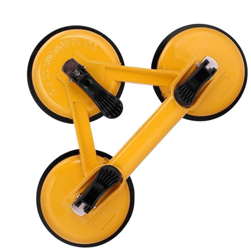 Dreifache Glas-Saugnäpfe, robuste Aluminium-Vakuumplatte, Griff, Glashalter-Haken zum Anheben von großem Glas, Fliesensaugnapf-Heber, Dreifach-Saugnäpfe zum Bewegen von Glas, Fenster, Granit