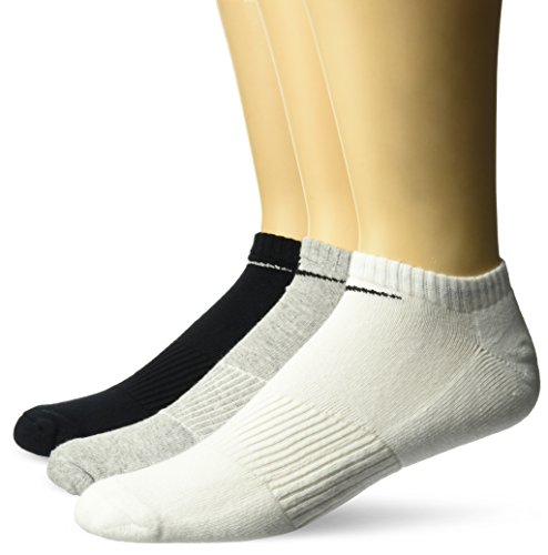 Nike Cotton Cushion No Show Ankle Socks (3 Pack) Multi-Color Size XL(12-15)