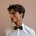 JEMYGINS Mens Pre-tied Black Bow Tie for Wedding Party Adjustable Bowties(6)