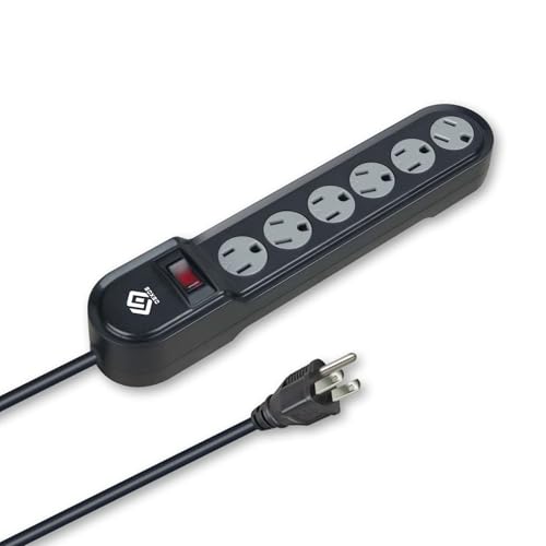 OSKOS Surge Protector Power Strip, 6 outlets, 500 Joules, 6FT Extension Cord, UL Listed,15A Circuit Breaker, Wall Mountable. by OSKOS - Used condition - Image 3