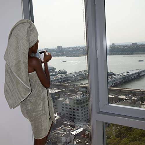 Mosobam 700 Gsm Hotel Luxury Bamboo-Cotton, Bath Towel Sheets 35X70, Light Grey, Set Of 4, Oversized Turkish Towels, Gray #TOP6