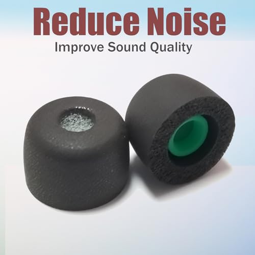 Image of Luckvan Memory Foam Ear Tips for Sony WF-1000XM5 Replacement Earbuds Tips for WF-1000XM5 WF-1000XM4 fit in Case, 3 Pairs Black Medium
