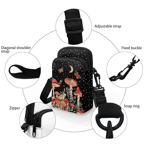 Small Messenger Bag for Women, 2 Layer Crossbody Bag with Adjustable Shoulder Strap4