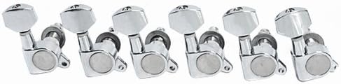 6pcs 6R Inline Guitar String Tuning Pegs Machine Head Tuners Chrome Guitar Parts