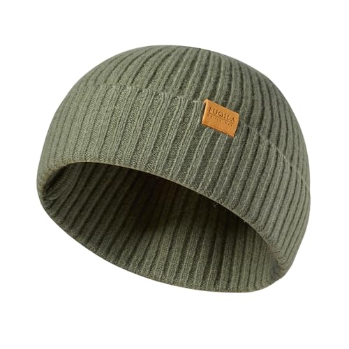 FUQILA 100% Merino Wool Fisherman Beanie Hat, Unisex Warm Winter Hats, Soft Breathable & Cozy...