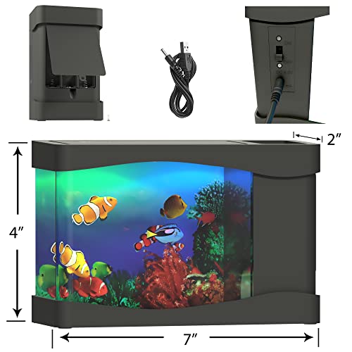 Playlearn Usa MAFT Playlearn Mini Aquarium Artificial Fish Tank With Moving Fish – Usb/Battery Powered – Fake Aquarium Toy Fish Tank thumb #1