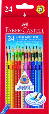 Crayons de couleur Grip 24 pièces matériel de dessin et coloriage scolaire