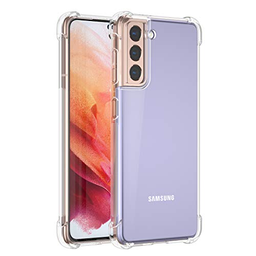 Cresee Coque pour Samsung Galaxy S21 Plus 5G, Coins Renforcés Étui Housse de Protection Transparent Antichoc Souple TPU Bumper Case pour S21+ (Transparent)
