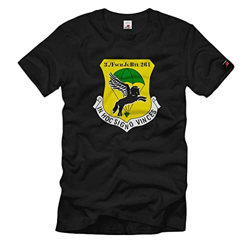 3 Fschjgbtl 261 Bataillon Parachutistes T-shirt Noir XXXXX-Large Modèle #2501 Comanie