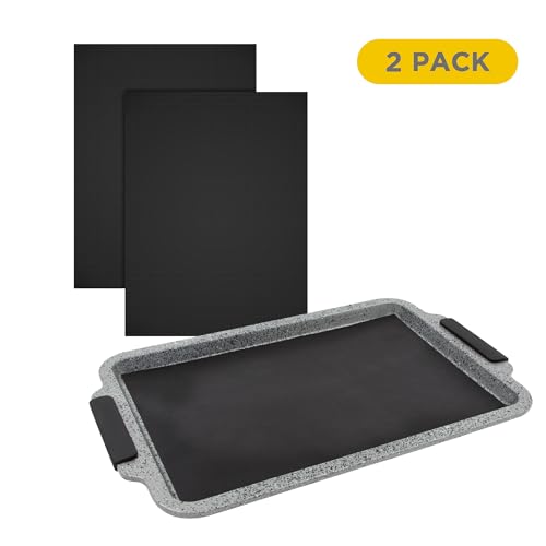 Blackmoor 65489 Non-Stick Cooking Liner Sheets/Reusable 2 Pack/Cut to Size / 40 x 33cm / Easy Clean/Multipurpose for All Oven Types Inc. Fan, Induction, Electric, Microwaves