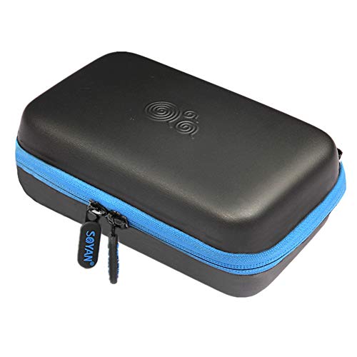 Soyan Carrying Case for Nintendo New 3DS XL and 2DS XL, with 16 Game Card Holders, Fits Wall Charger (Blue Zippers)