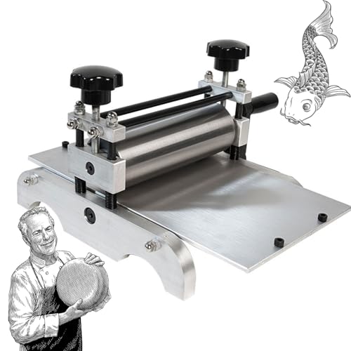 Manual Printmaking Etching Machine, Engraving Printing Press with Adjustable Roller Height, Copperplate Engraving Making, Ideal for Intaglio, Relief, Wood Copperplate Impression