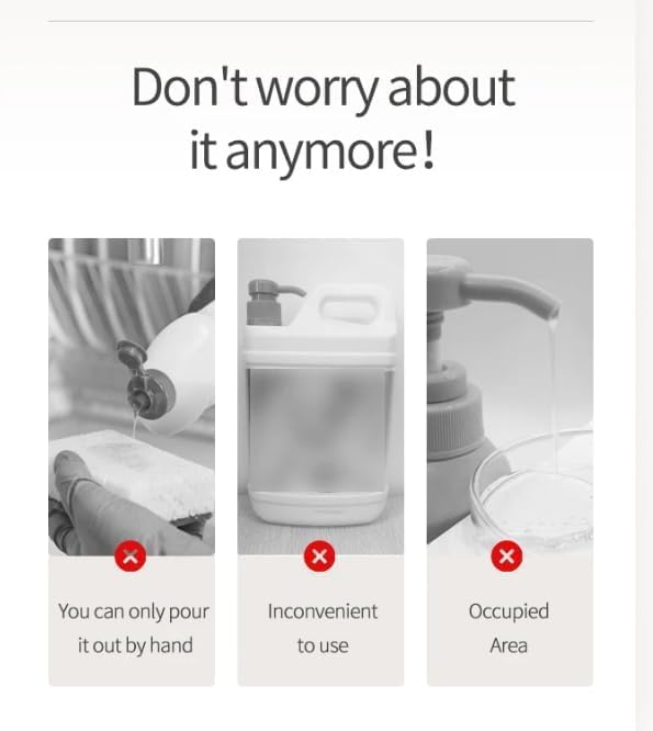 Miniatura 5 de Dispensador de jabon 2 en 1, bomba de jabón inteligente, con soporte para esponja o cepillo, platos de lava, ideal para cocina, lavavajillas.