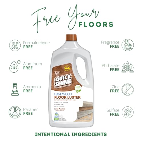 Quick Shine 1207-00064U Hardwood Floor Luster 64Oz | Plant-Based Cleaner & Polish W Carnauba thumb #2