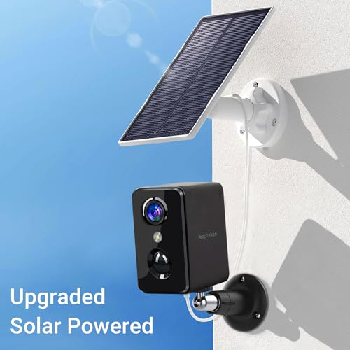 Septekon-2K-Security-Camera-Outdoor-Wireless-Solar-Powered-WiFi-Camera-Home-Surveillance-System-with-Spotlight-Sound-Alarm-IP66-2-way-Audio-AI-Detection-Requires-24GHz-WiFi