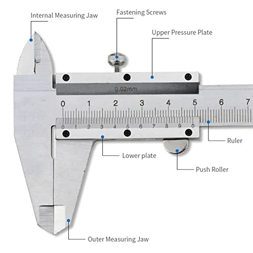Calibrador Vernier Mecánico Medidor de Precisión 0-200 mm miniatura 2