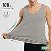 FALARY Mens Vest Tops Pack of 5 Tank Tops Fitted 100% Cotton Basic Plain Color Underwear and Colours Black Navy Grey 4XL #2