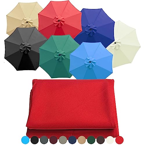 Toile parasol 300cm anti-UV30+, tissu de remplacement premium pour parasol excentré de jardin