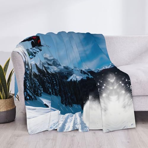 Couverture planche à neige douce 152x203 cm pour lit et canapé