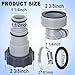 4 Pack Pool Hose Adapter with Clamp Washer 2 Types Conversion Connector Replacement 1.5