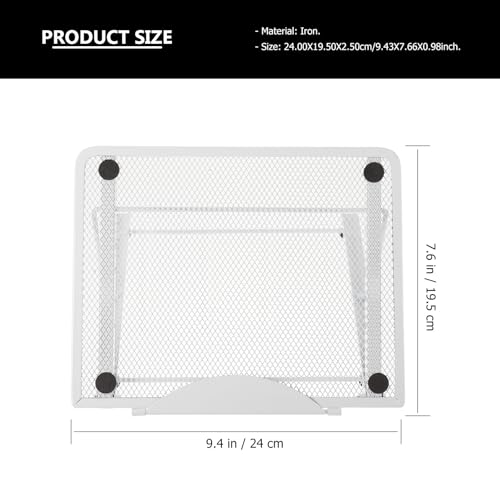 Soporte portátil plegable metálico para laptop blanco miniatura 2