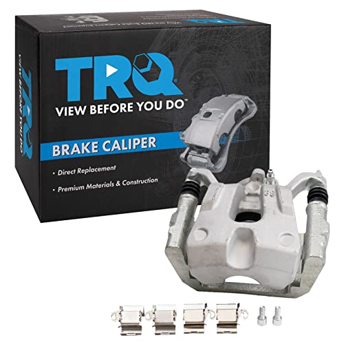 Image of TRQ Rear Right Brake Caliper w /Bracket Passenger Side | For 2015-2017 Chrysler 200 2016-2020 Jeep Cherokee
