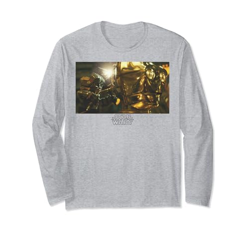 T-shirt Star Wars Babu Frik C-3PO à manches longues pour fan de la saga culte