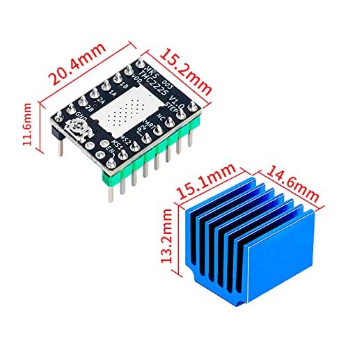 review MEGA 1SET TMC2225 Stepper Motor Driver V1.0 Module Microstep 1/256 Ultra Silent 3D Printer Parts for Replace TMC2208 TMC2209(2PCS)