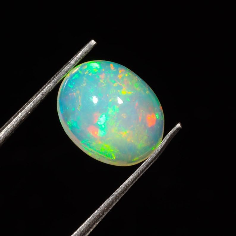 Cabochon d'opale éthiopienne 8x10 mm pour création de bijoux de qualité AAA