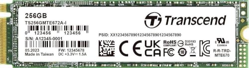Transcend 256Gb Interne Pcie Ssd Ts256Gmte672Ai-Vs1