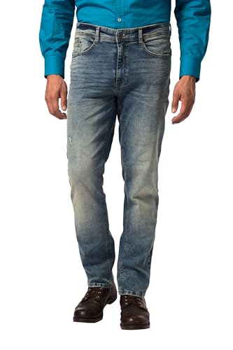 Jean droit coupe ventrale homme pantalon denim stretch grande taille ouest