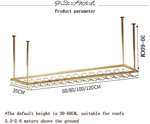 Ceiling Rackall Mounted Bottle Rack Hanging Bottle Rack Height 30-60cm Adjustable Good Helper for Restaurants Kitchens and Bars
