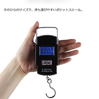 Amazon.co.jp: デジタル吊り下げ秤 max 50kgs（デジタルスケール