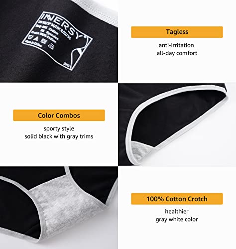 Image of INNERSY Womens Underwear Cotton Hipster Panties Regular & Plus Size 6-Pack