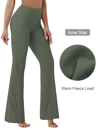 Image of BUBBLELIME 29 inch /31 inch /33 inch /35 inch /37 inch 3 Styles Women's High Waist Bootcut Yoga Pants Basic /Side Pockets Tummy Control Workout Flared