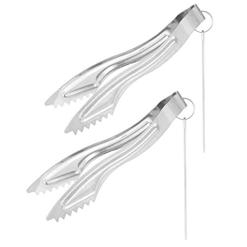 QINREN 2 Stücke Shisha Zange Set Kohlezange Edelstahl Metall Zangen Wasserpfeife Shisha Kohlezangenhalter Zubehör für…