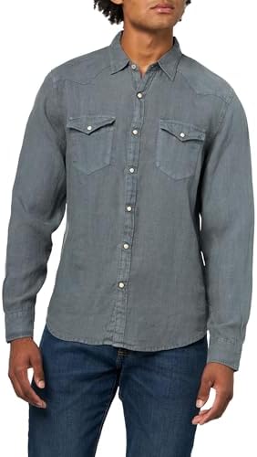 Ripley - CAMISA MANGA LARGA ALGODÓN HOMBRE LEVI'S AZUL CLASSIC WESTERN