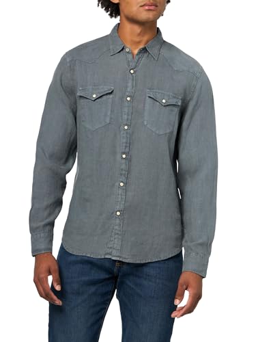 Lucky Brand Men's Linen Western Long Sleeve Shirt