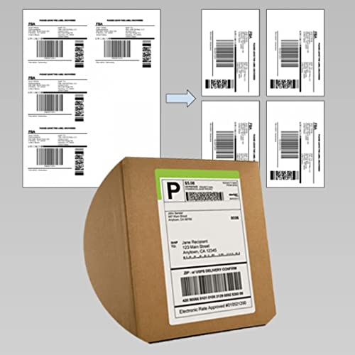 Image of A4 Size White Multipurpose Sticker Paper 150 GSM - Maplitho-Paper finish for Shipping Labels /DIY Stickers Printing (Inkjet, Copier & Laser Printer) (50 Sheets)