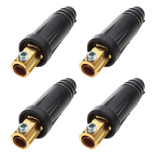 XROLAND Quick Connector 2Pcs Welding Cable Quick Connector Pair 200Amp-300Amp (#4-#1) 35-50 Sqmm for Welder Machine Accessories, Female:Approx.87x35.5mm, As the Picture Shows