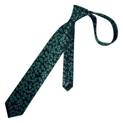 Image of Alizeal Mens 3.15inches Leaf Flower Pattern Tie Set | Floral Pattern Pocket Square Perfect for Fall Winter Business and Holiday Events