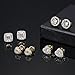 ZELORES Sterling Silver CZ Stud Earrings for Women 14K Gold Plated Cubic Zirconia Earrings Studs 4 Pairs Brilliant Celtic Heart Big Stud Earrings Set for Sensitive Ear (14K Gold Plated-Set 1)