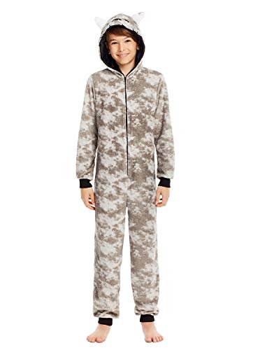 Boys & Toddlers Pajamas - Plush Zippered Kids Onesie With 3D Bulldog Hood - S