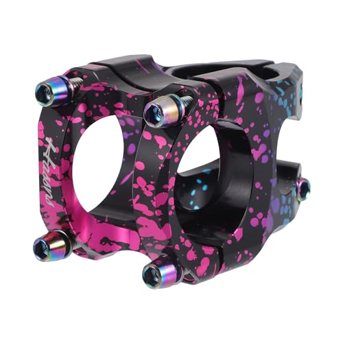 Hihaha Potencia De Bicicleta/Potencia De Manillar Corta Ajustable/Para Bicicleta/ 1Pc Rosa Azul