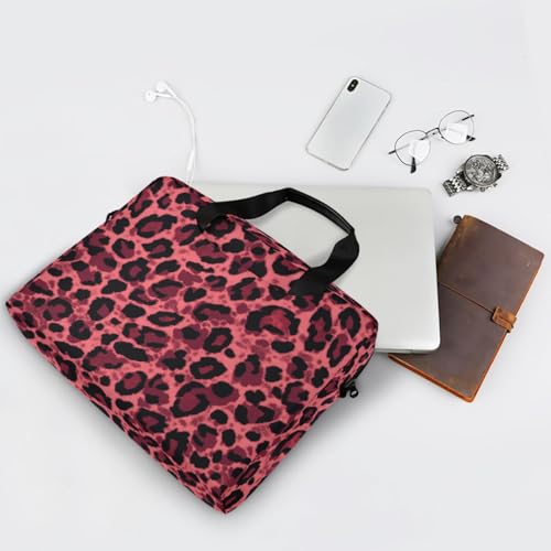 Maletín portátil para laptop 15.6 pulg con estampado leopardo rojo miniatura 7