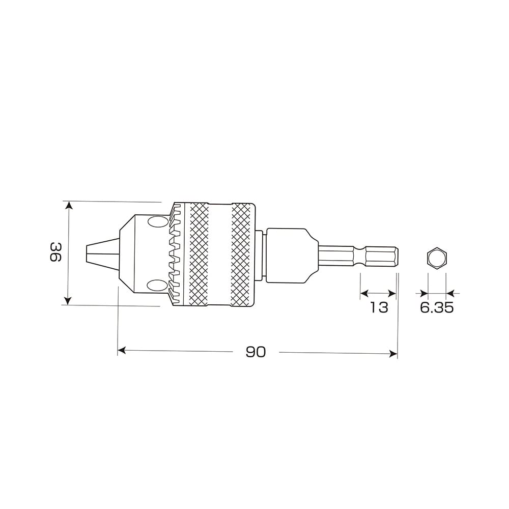 アネックス(ANEX) ドリルチャック キー付 1.5~10mm AKL-250 ドリルチャック Φ1.5～10mm | ANEXブランドのドライバー・工具