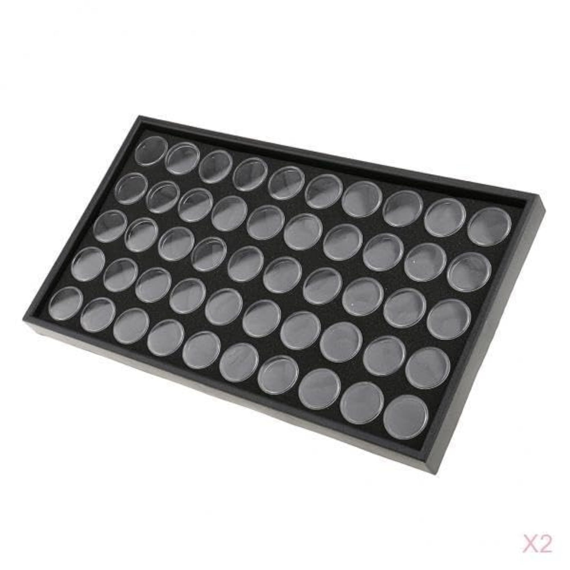50 Grids Empty Nail Glitter Dust Powder Jewelry Display Box