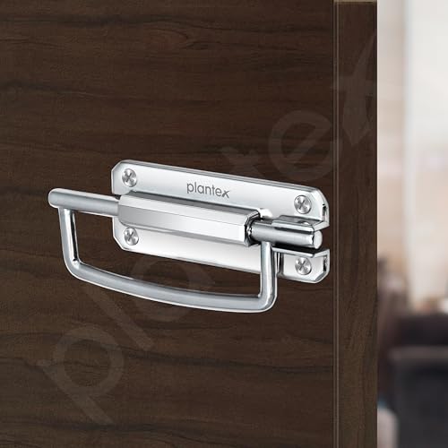 Image of Plantex Door Stopper /5 Inch Baby Latch Kadi /Door Latch for Bathroom /Door Lock for Home /Office Doors - Pack of 1 (Chrome)
